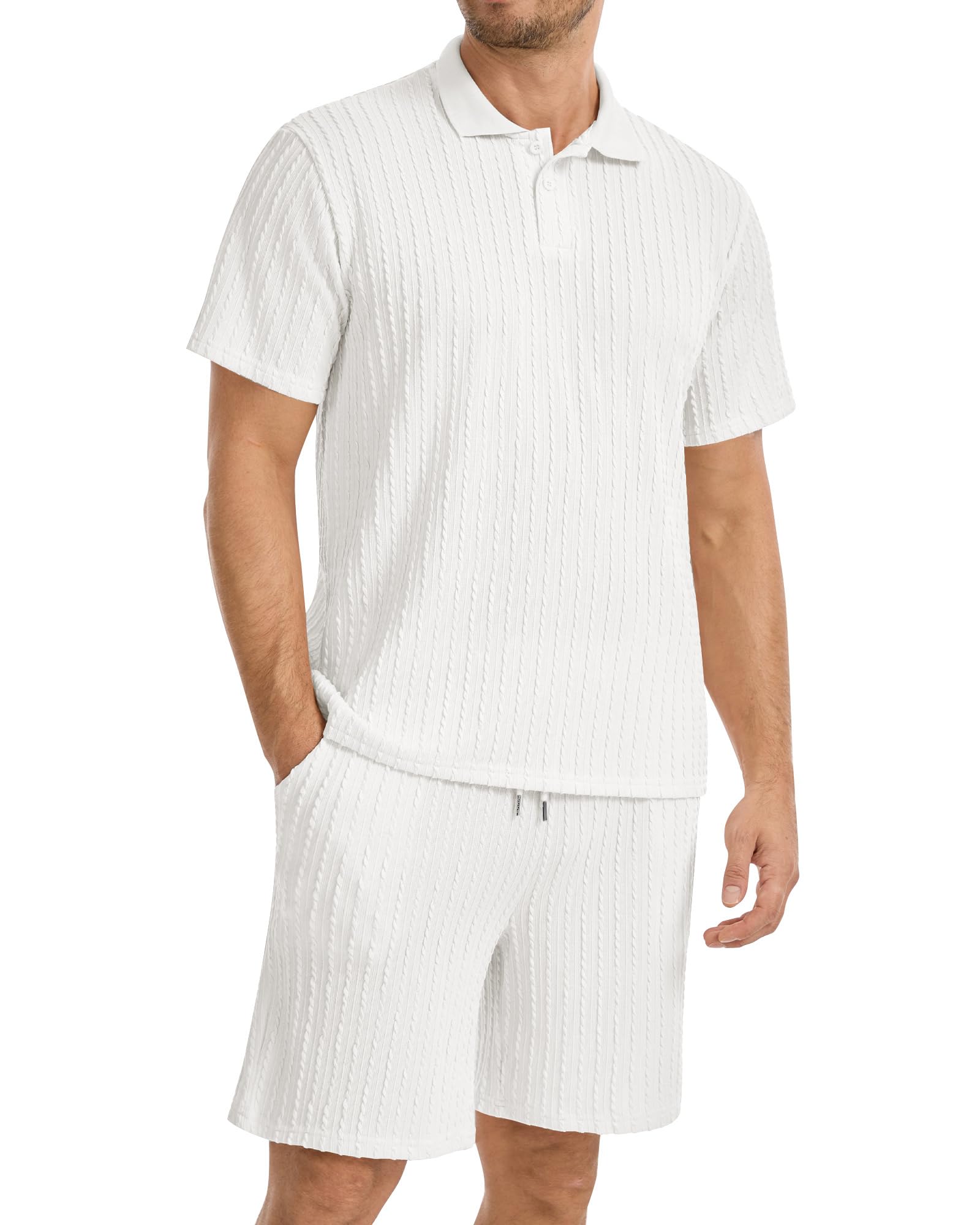 LVCBL - Chándales para hombre o verano, casual, traje hawaiano, ligero, ropa para hombre, verano para uso diario y vacaciones