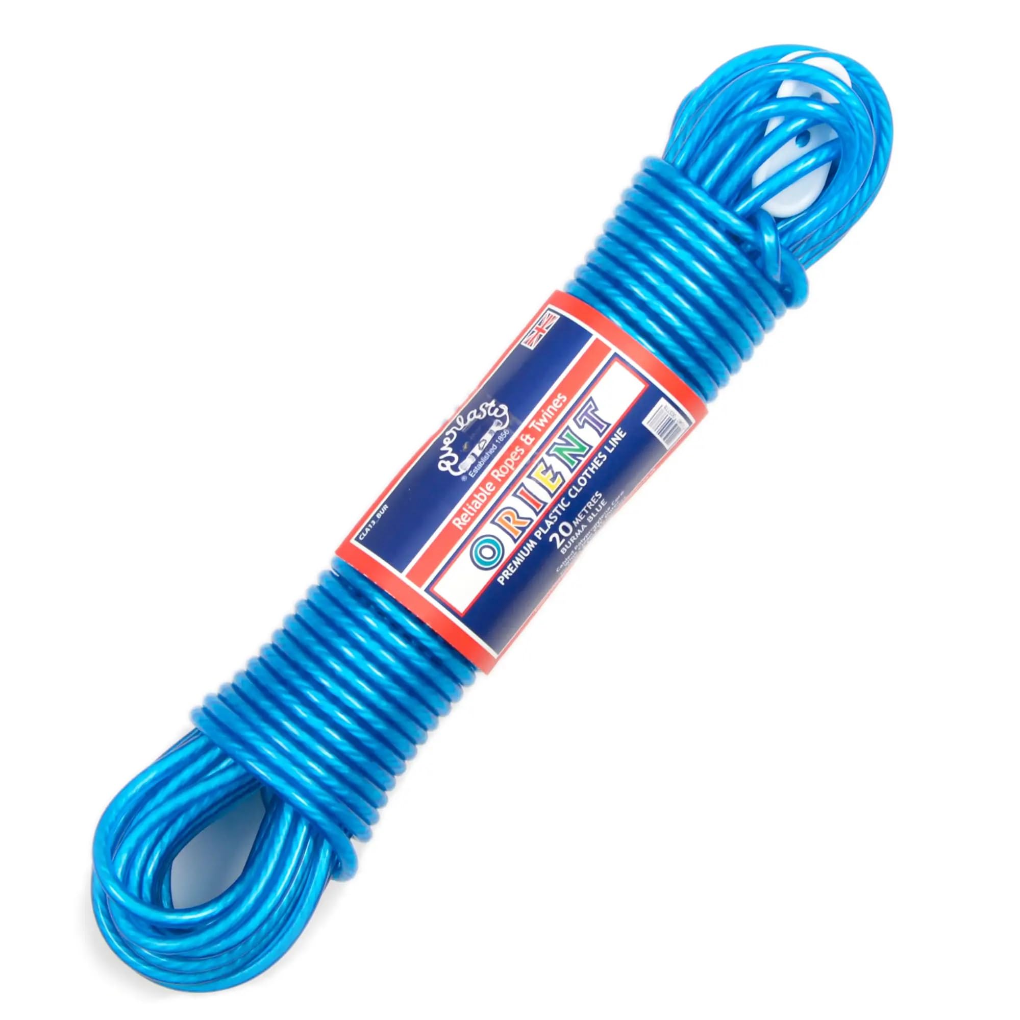 Everlasto Blue Quality 20M 'Orient' Pvc Clothes/Washing Line 4.8Mm Thick (Blue)