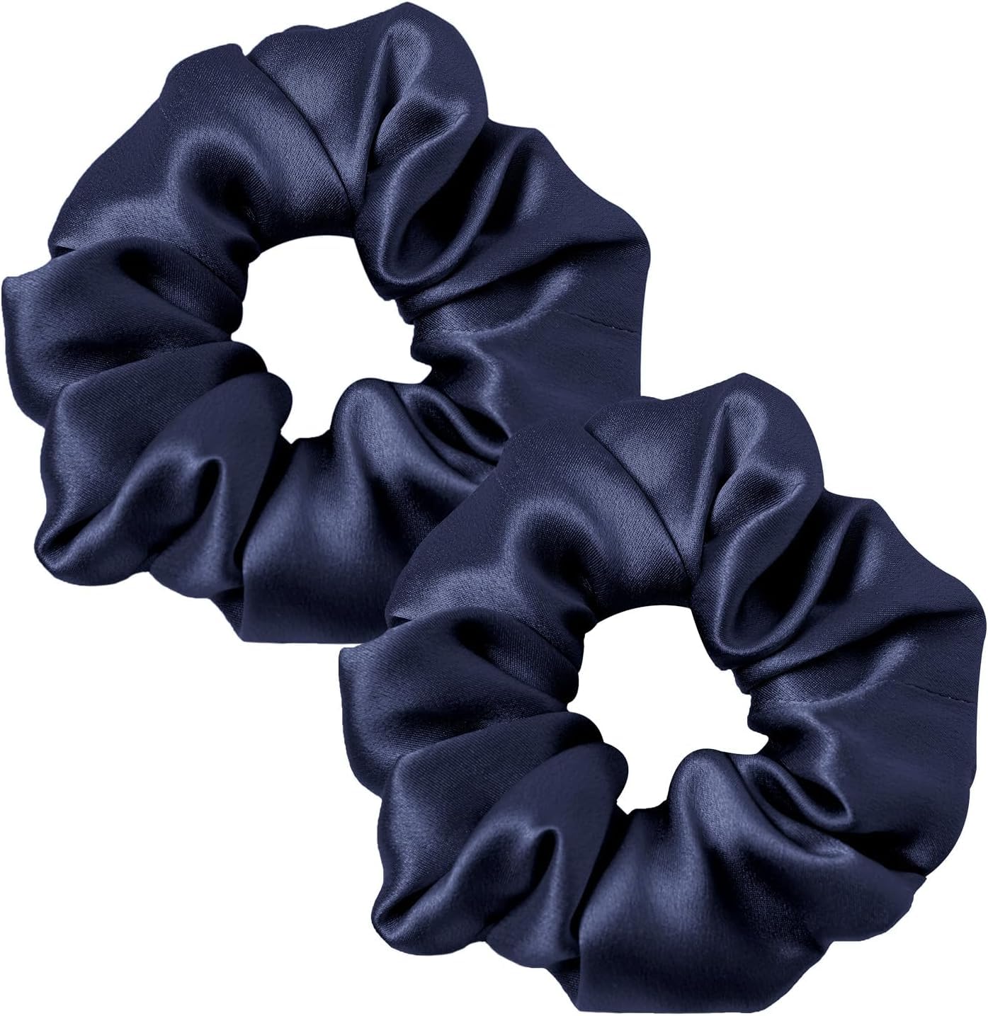 Mintlyjet Satin Scrunchies Combo | Large Silk Scrunchies, Ponytail holders, Hair Ties, Cream Silk Skinny Scrunchies For Girls and Women-picture-15