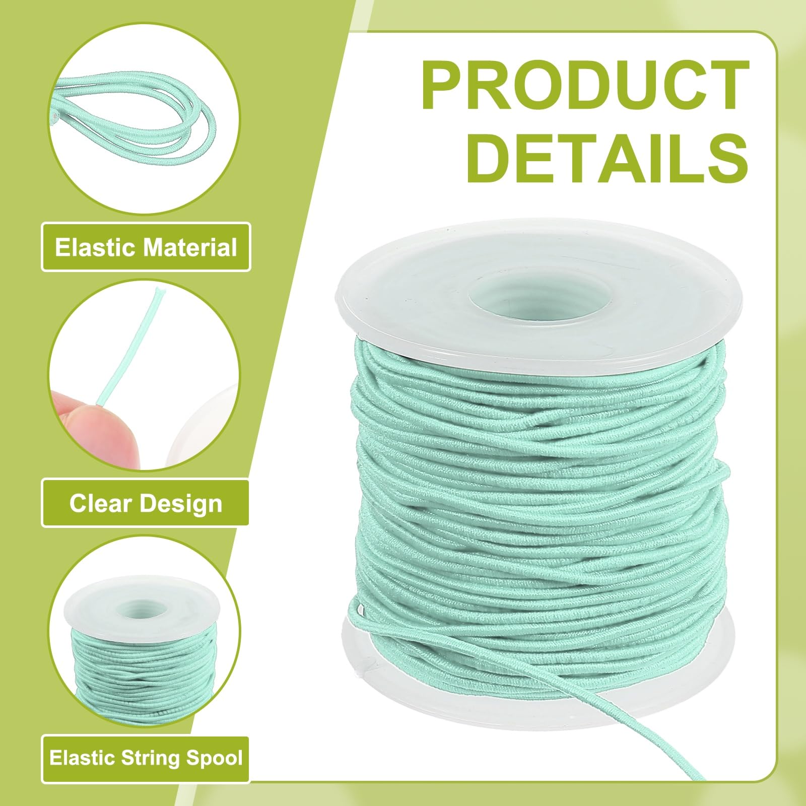 PATIKIL Elastic String for Bracelet 164 Ft/50 Meter Length 1.5 mm Dia - Image 3