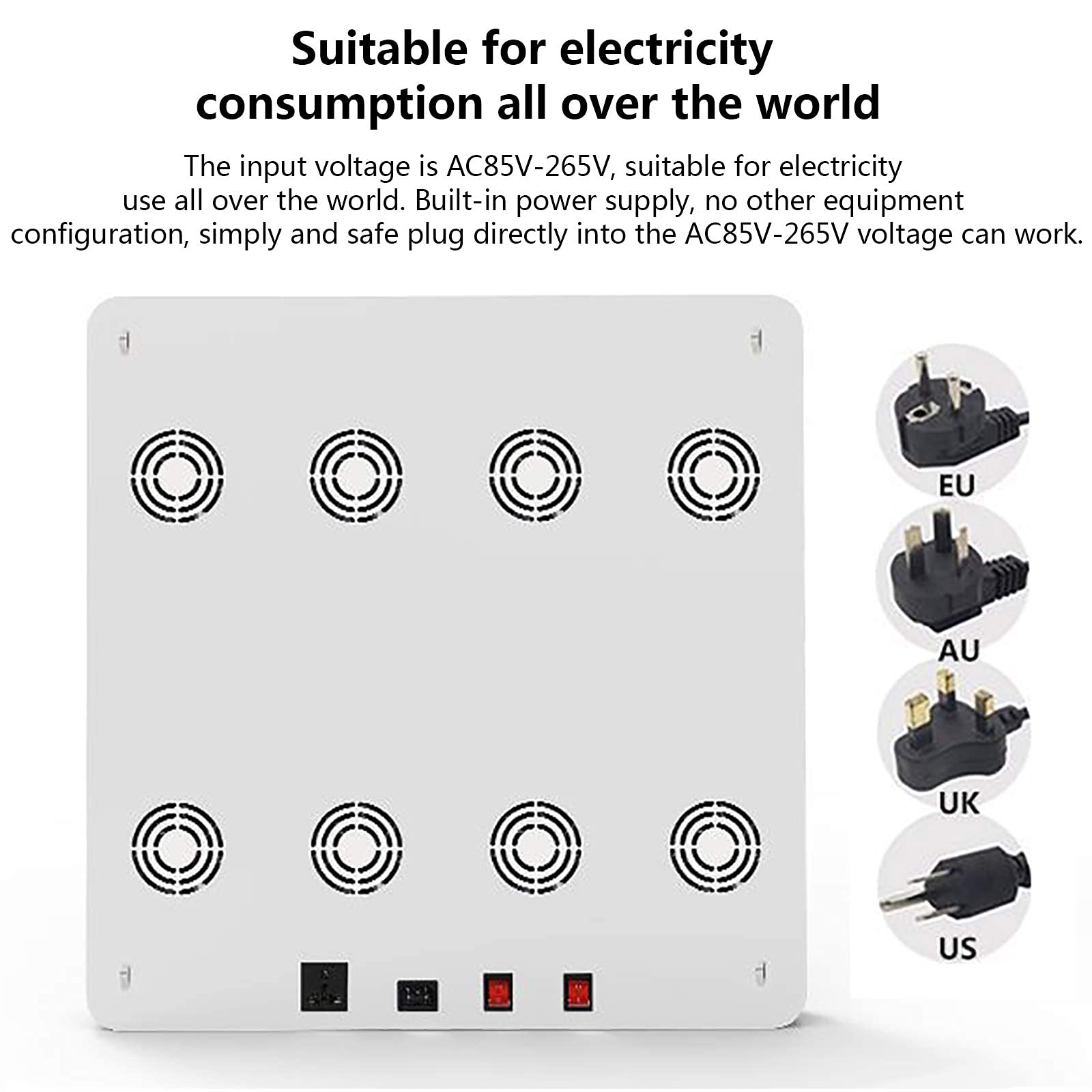 élèvent des lumières à l'intérieur Grow Light 480W LED Plant Light ，Lampe de Croissance à Spectre Complet et Ventilateurs puissants，Lampe de Croissance pour Plantes d'intérieur Semis de légu