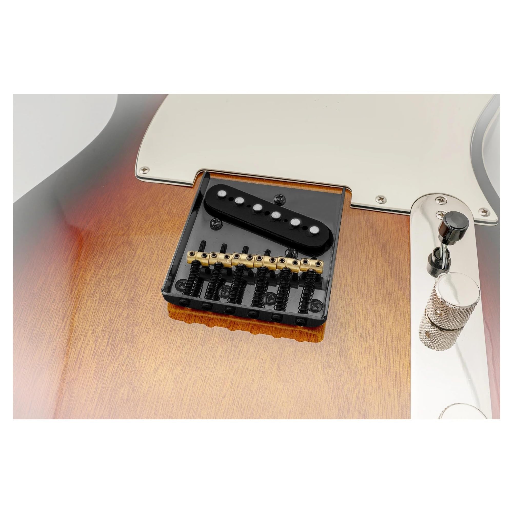 Mostek Vintage 54mm Z 6 Mosiężnymi Siodełkami Do Profesjonalnych Gitar Elektrycznych Mostek Gitarowy(Bk)