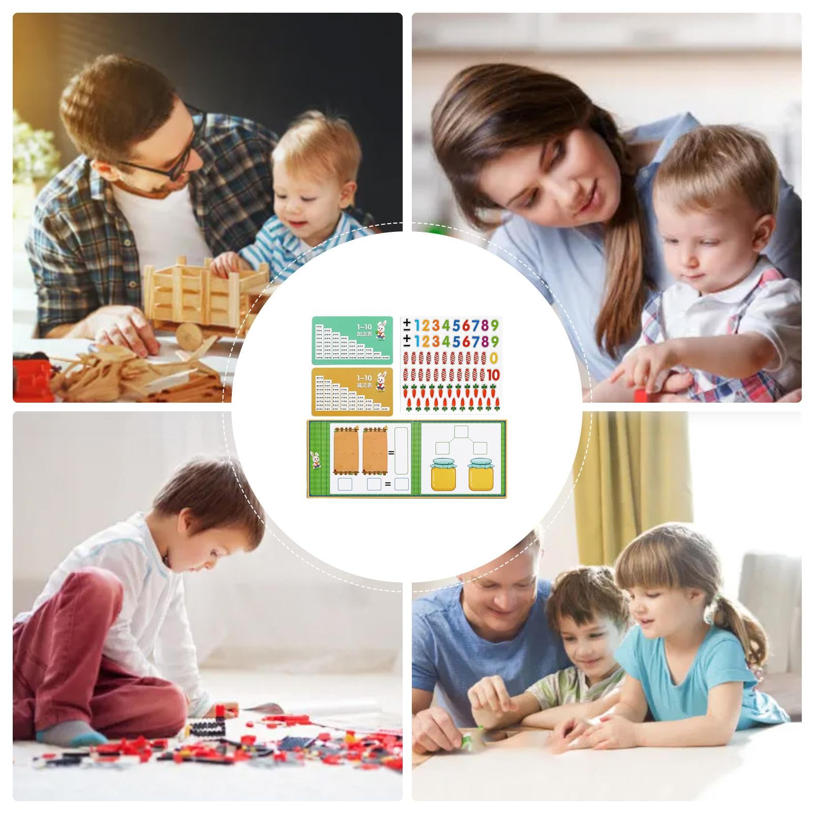 Giochi Magnetici Per Imparare Addizioni E Sottrazioni - Set Con Numeri E Adesivi, 24x26 Cm - Giocattolo Didattico Per Bambini, Manipolazione Matematica, Attività Di Conteggio
