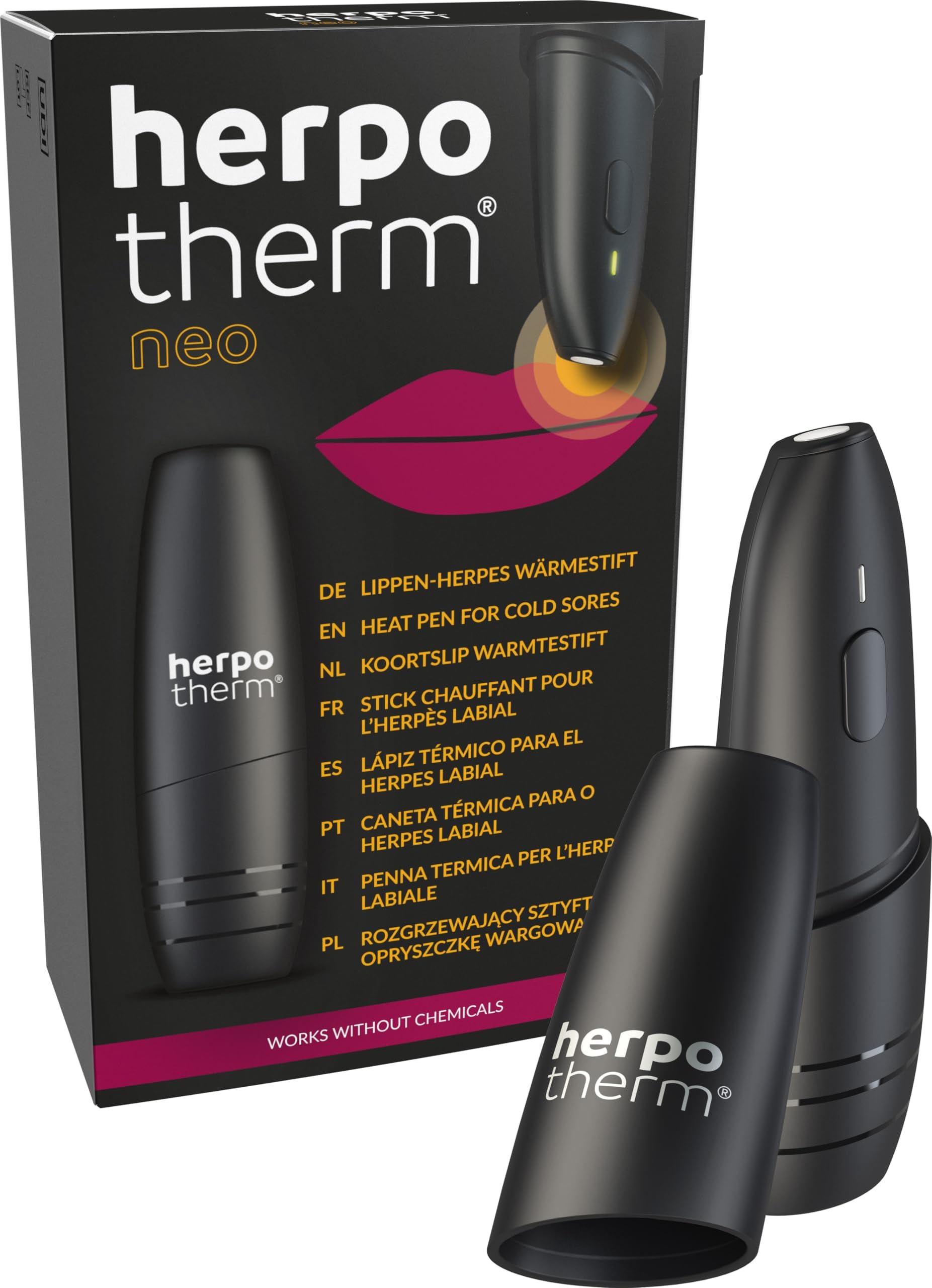 Neo Cold Sore Treatment Device – Long Lasting and Reusable Heat Pen (Herpotherm neo)