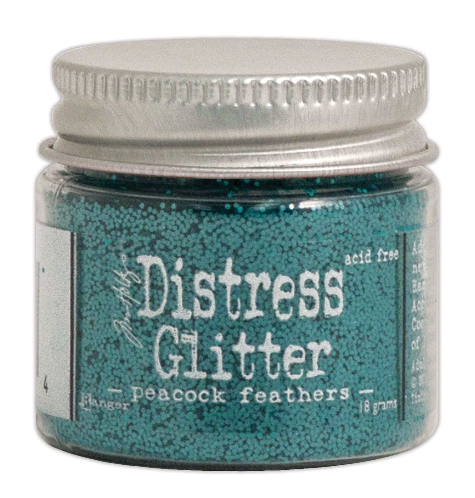 Distress Peacock Feathers Glitter, Blue