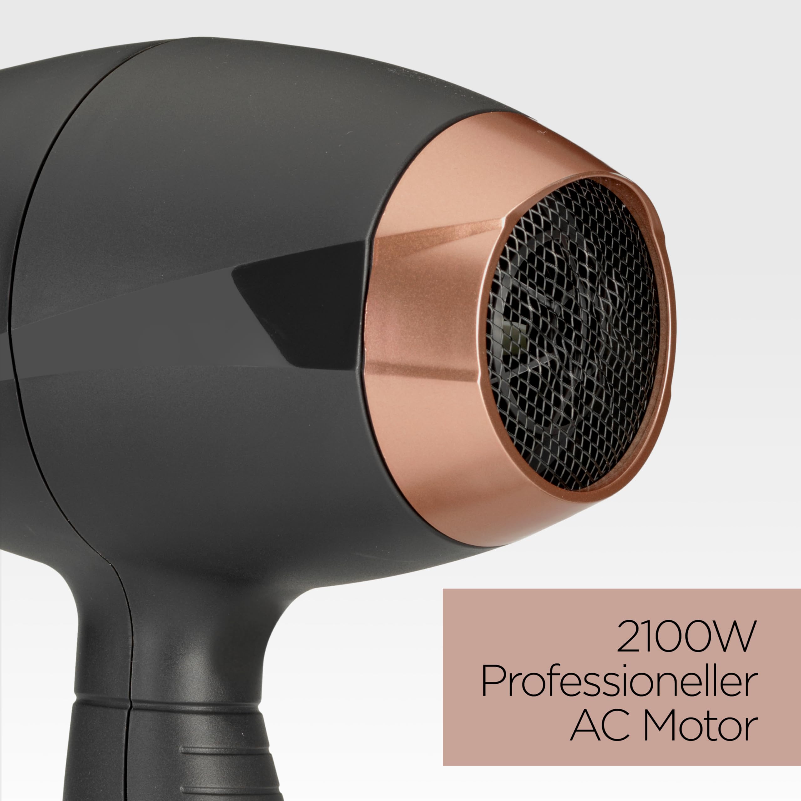 BaByliss Smooth Pro Föhn mit Diffusor – Leistungsstarker 2100 W Fön, hergestellt in Italien, Ionen-Technologie mit Anti-Frizz, 3 Temperaturen & 2 Geschwindigkeitsstufen, Schwarz, 6709DE