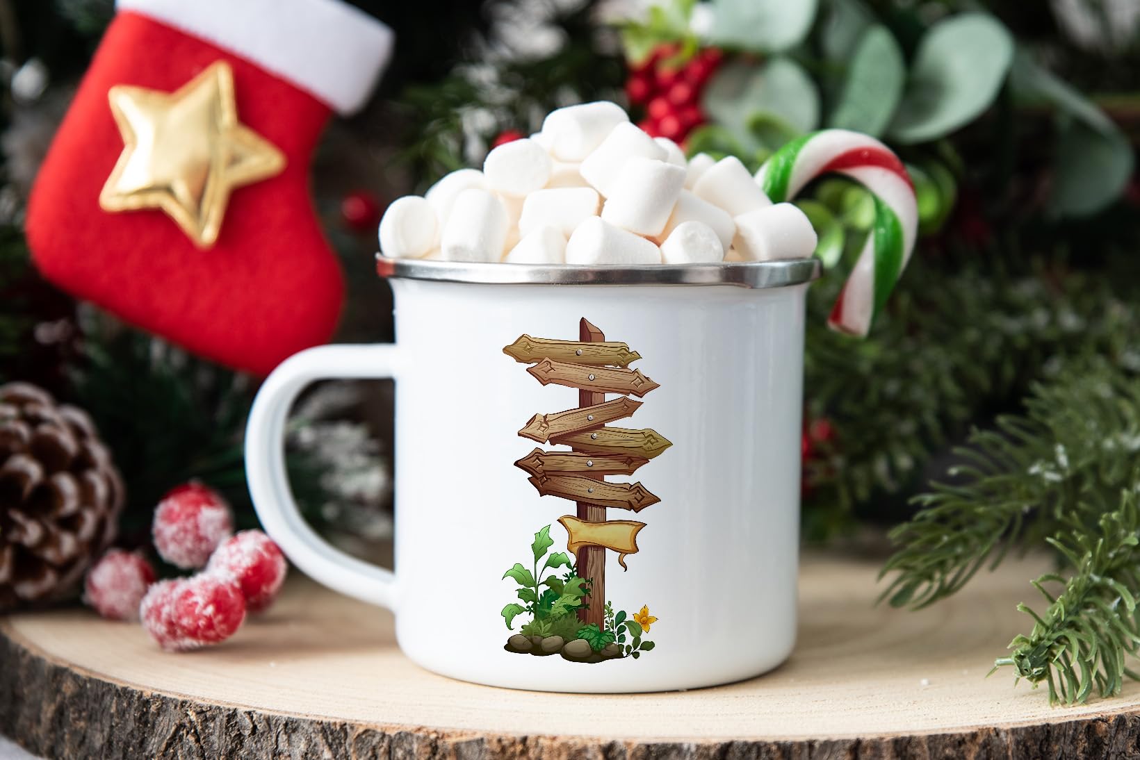 MAXIKIWI - Durable Enamel Coffee or Tea Camping Mug for Indoor Outdoor Use - Gardening Collection - 350ml - Image 6