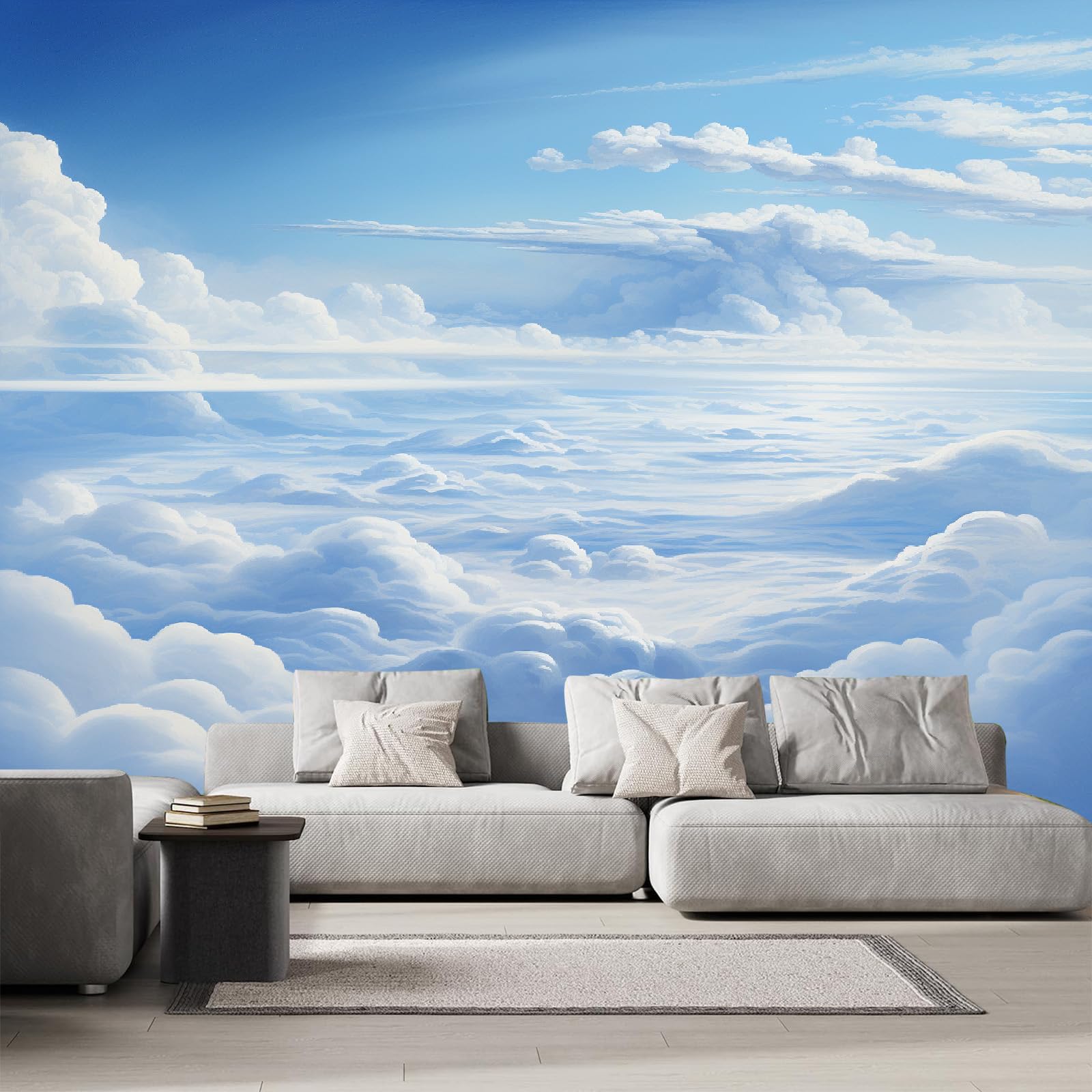 Poster Décoration Murale Ciel et Nuages 3D en intissé haut de gamme pour bureau