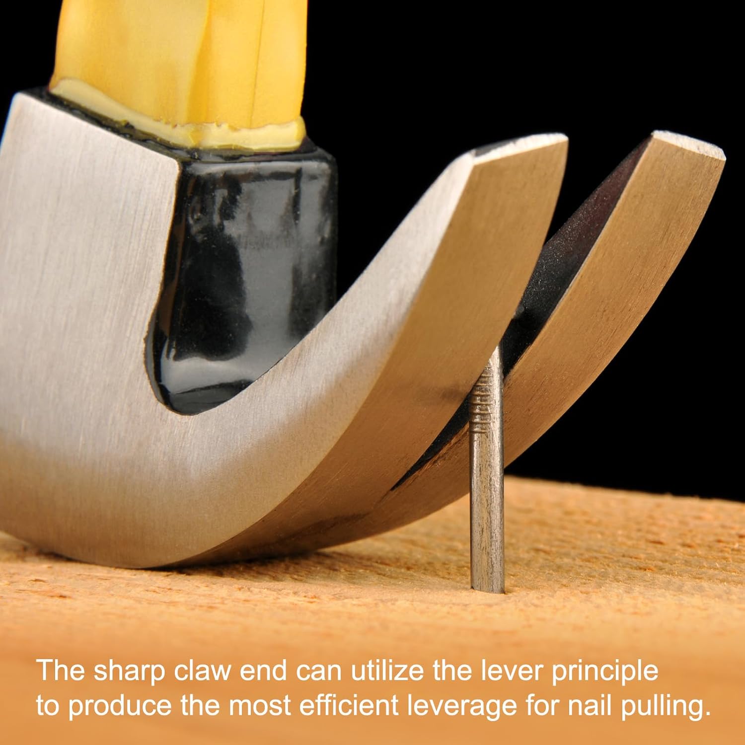 uxcell 2 Pcs Claw Hammer Set (9 Oz, 18 Oz) Forged Steel Straight Rip Claw Nail Hammer with Fiberglass Handle Framing Hammer for Repairing Woodworking DIY (Yellow)