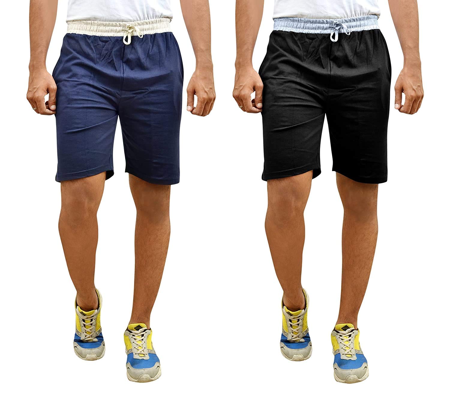 motus Men's Cotton Drawstring Casual Shorts, 2XL (Pack of 2) Multicolour-picture-13