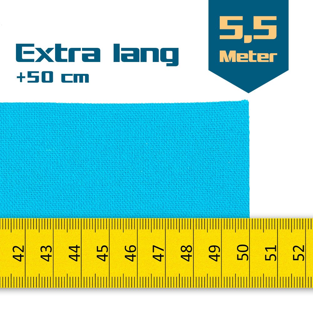 SL Star Kinésiologie Tape 6 Set avec ciseaux – Sport Tape rouleaux 5 cm de largeur et 550 cm de long – Pansements Tapes