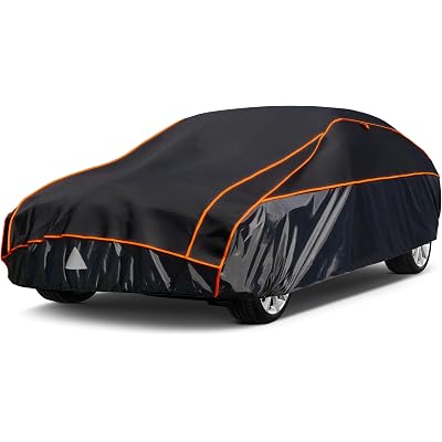 Kayme Hail Protector Car Cover，Anti Hail Thickened Multi-Layered EVA Car Cover Waterproof All Weather with Wind Straps, Outdoor Hail Protection Cover, Fits Sedan/Coupe 186-193 Inch Vehicles