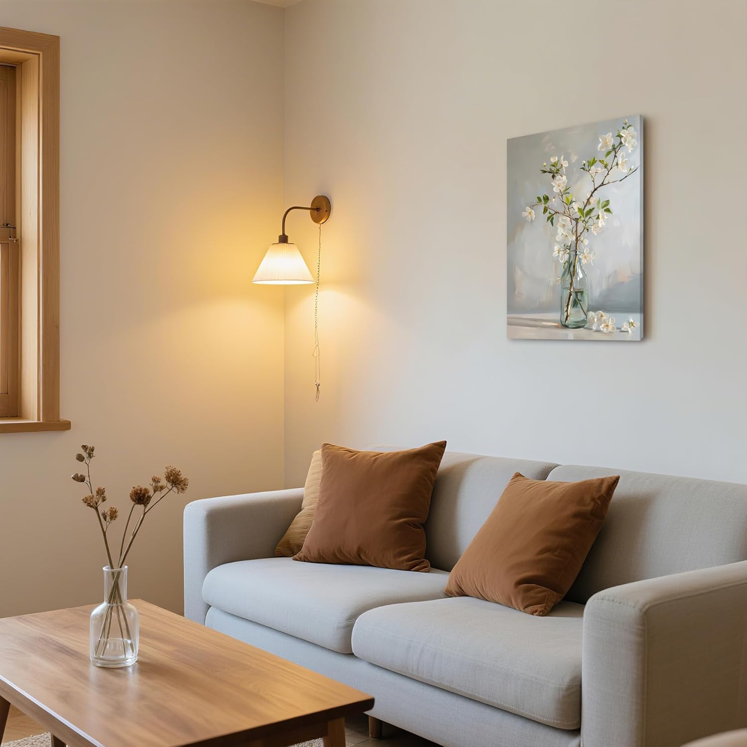 Ovczax Floral Canvas Wall Art, Bathrooms Wall Decor, Home Decor, for Dining Room, Bathroom, Living Room Decoration 24" x 16"