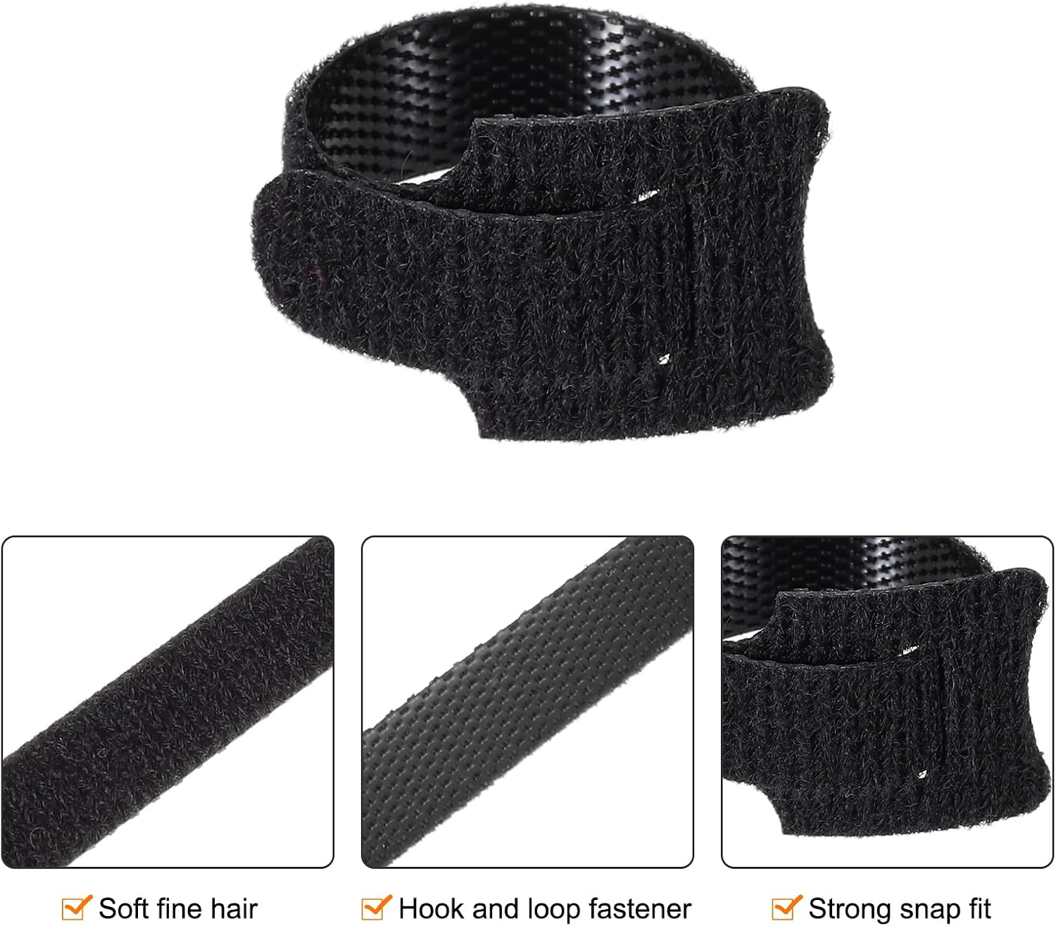 MECCANIXITY 50Pcs Reusable Battery Tie Down Straps, 0.34x3.42" Nylon Multipurpose Battery Hold Down Adjustable Cinch Strap Hook Loop Fastening Tie for Quadcopters FPV RC Drone Boat Car, Black image 3