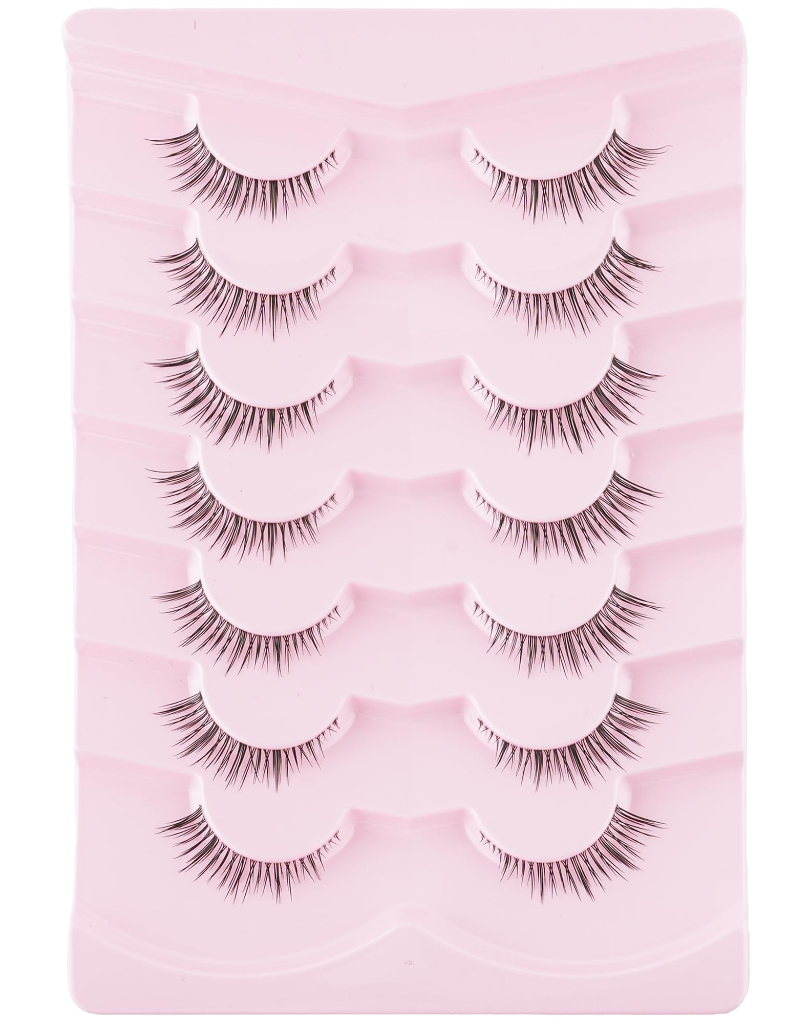 Onlyall Natural False Lashes Wispy Fake Eyelashes 7 Pairs B94