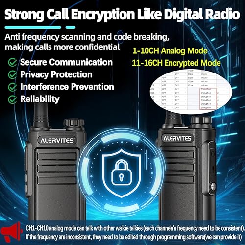 Miniatura 2 de Walkie Talkies de largo alcance para adultos, recargable UHF de mano fuerte cifrado de mano radios bidireccionales Walky Talky con reducción de