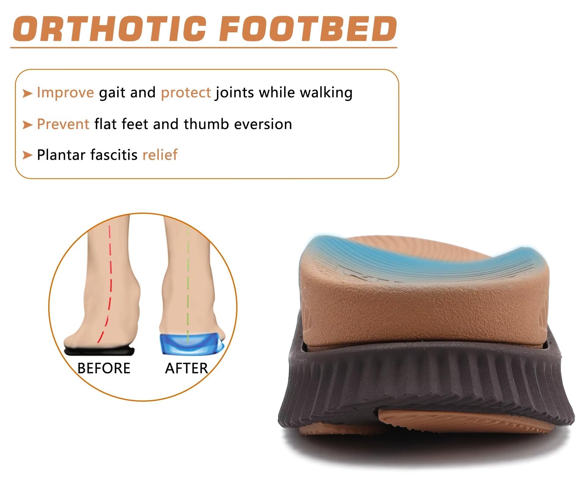 KuaiLu Sandali Trekking Uomo Comode Camminata Ortopediche Fascite Plantare Sportivi Sandalo Estive Leggero Regolabile Escursionismo Antiscivolo Scarpe