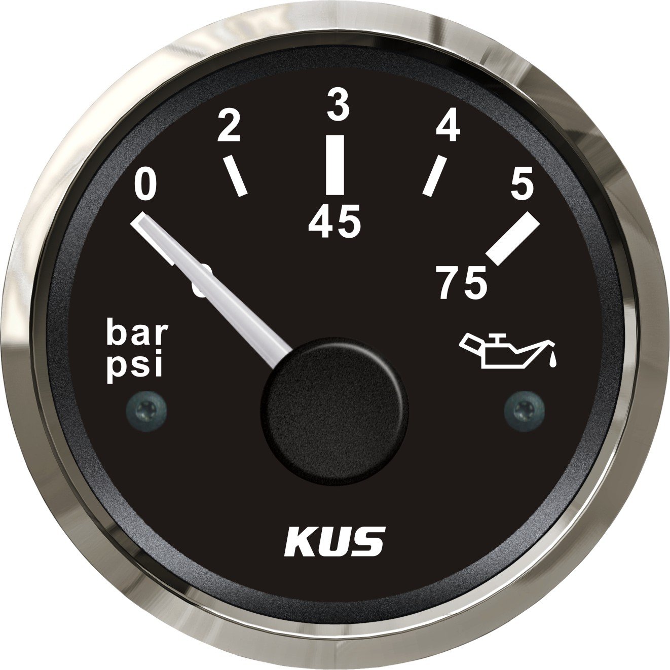 KUS aceite combustible Medidor de presión 0-5bar 0-75psi con retroiluminación 12V/24V 52mm (2")