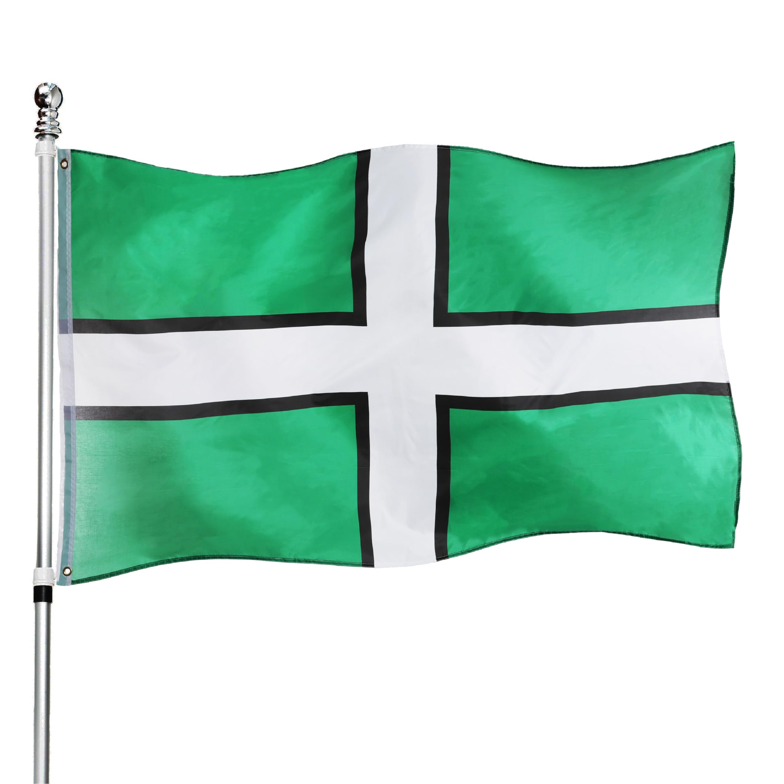 Muiltvoe Large 5ft X 3ft Devon County Flag - Pack Of 2 - Devon County Flag 5ft (152cm/60) X 3ft (91cm/36) - Perfect for Devon County Events or Occasions