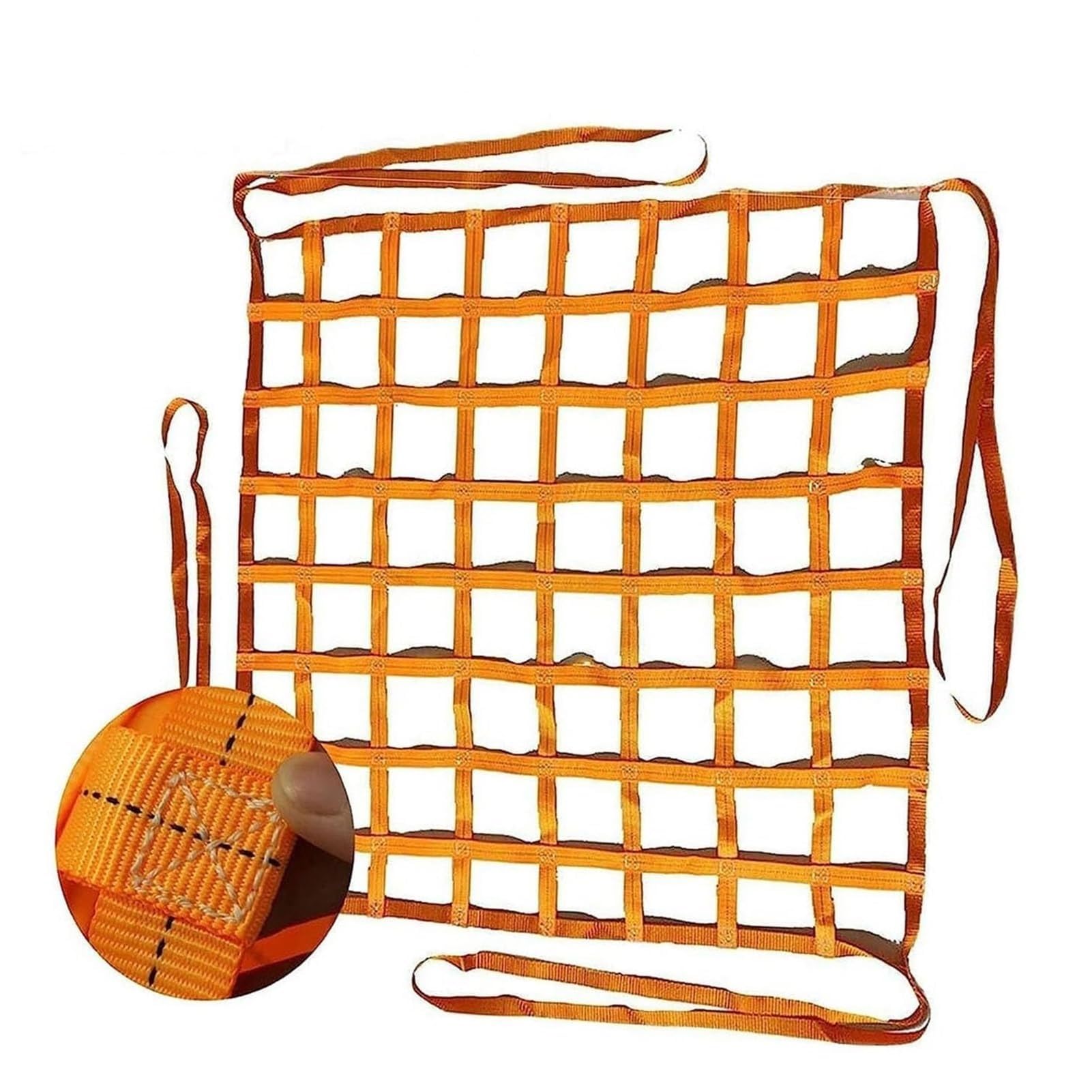 Flaches Nylon-Hebegeschirr, C-förmiges Netz, geeignet für Kräne, sicheres Heben und Tragen, Robustes Motike C-förmiges Netz, verwendet für Hebegeschirr-Bewegungen im Bauwesen (1 m x 1 m / 10