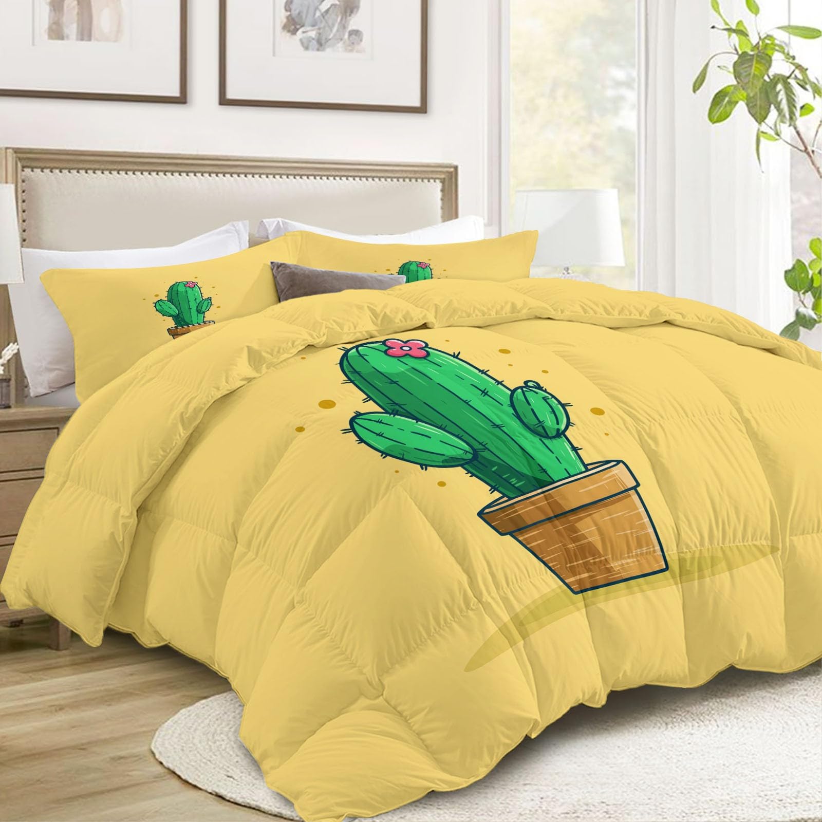 Set di biancheria da letto double-face con stampa gialla, motivo imperatore, lavabile, non necessita di copertura, per studenti, giovani e residenti, 240 x 260 cm