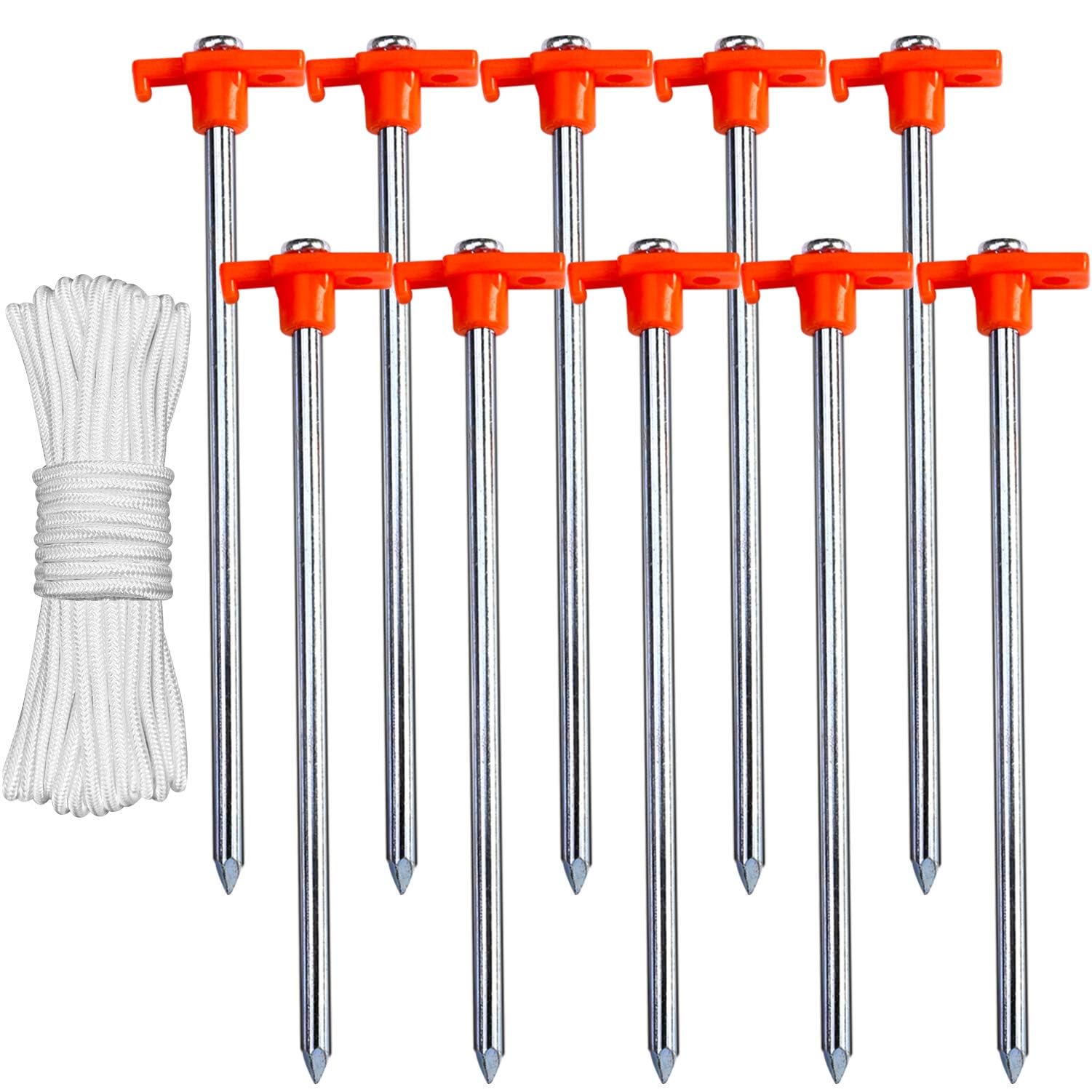 ABCCANOPY Lot de 10 piquets de tente de camping de 25,4 cm