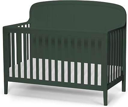 Little Seeds Briar 6-in-1 Convertible Crib, Bottle Green