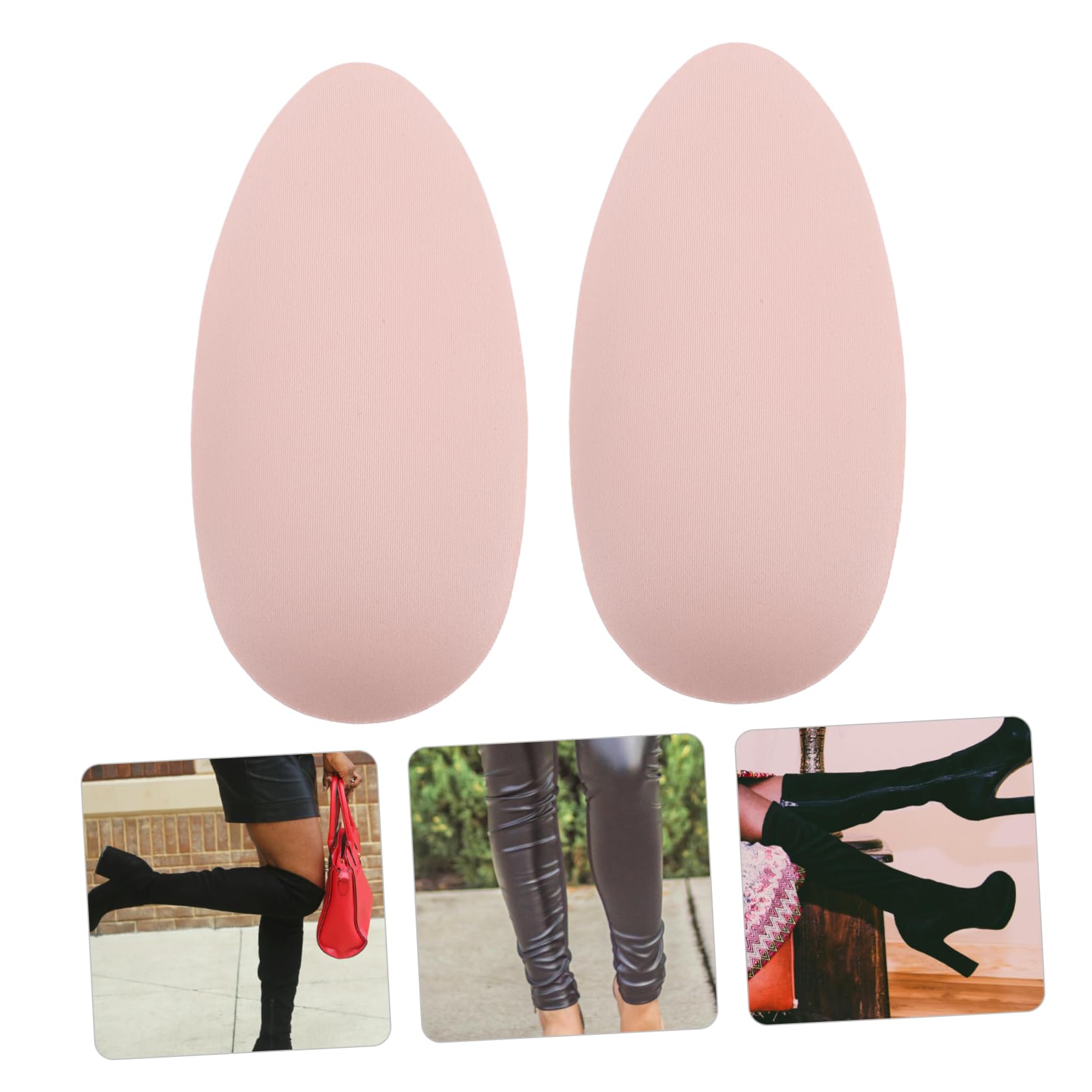 OSOLADY 2pairs Adhesive Silicone Leg Pads Soft Calf Support for Crooked Legs Skin-friendly and Reusable Lightweight Cushioning for Comfortable Wear under Clothing