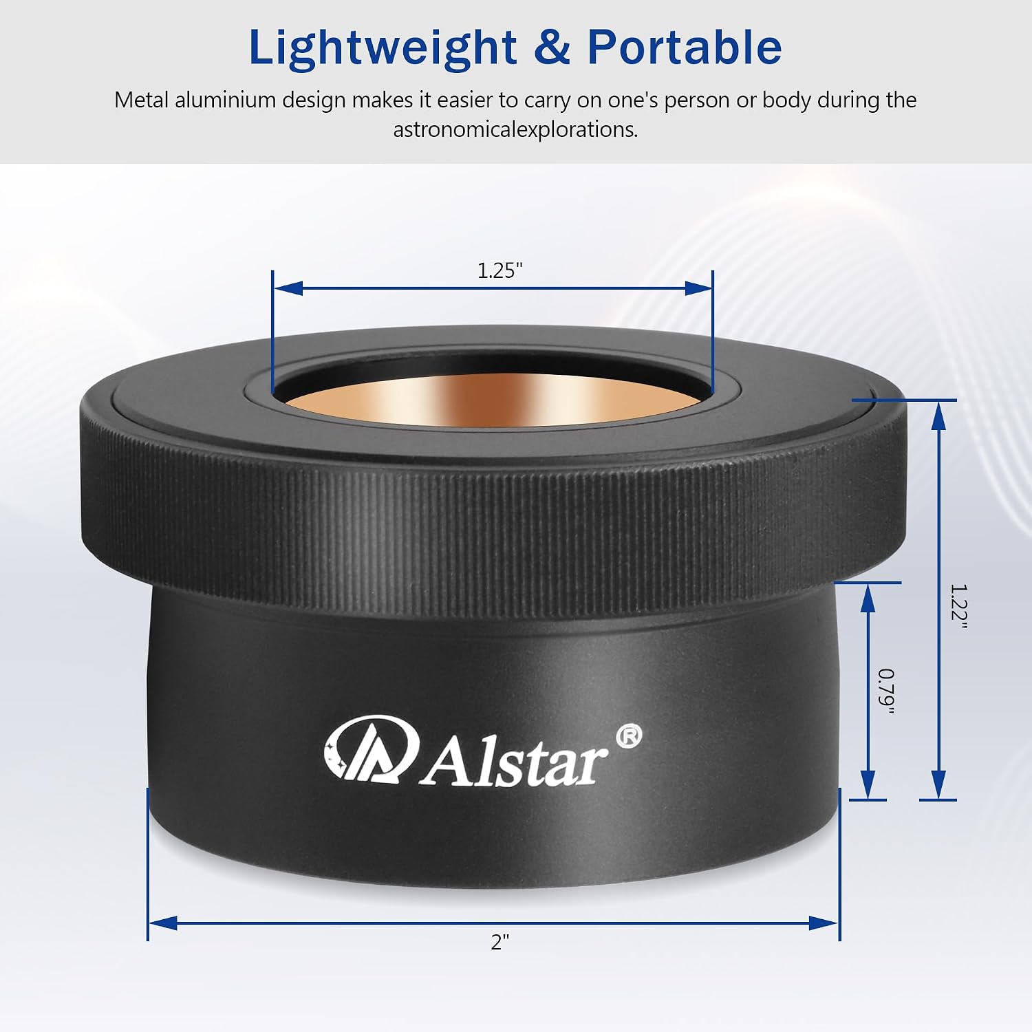 Alstar 2 Inch to 1.25 Inch Telescope Eyepiece Adapter Twist Lock Accessory