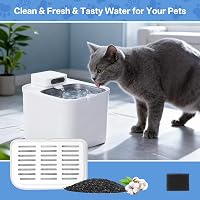 Set 10 filtre de schimb pentru fântâna de apă pentru pisici Feriva, compatibile cu dozatorul de apă fără fir Everweet MAX cu sistem de filtrare multiplă 2