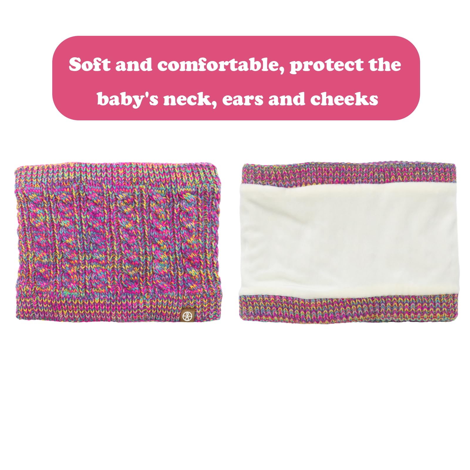 Lifup Conjunto de Bufanda Gorro y Guantes, Invierno Cálido Sombrero de Punto con Pompon, Beanie Forro Polar Niños Set para Niños Niñas 5-10 Años