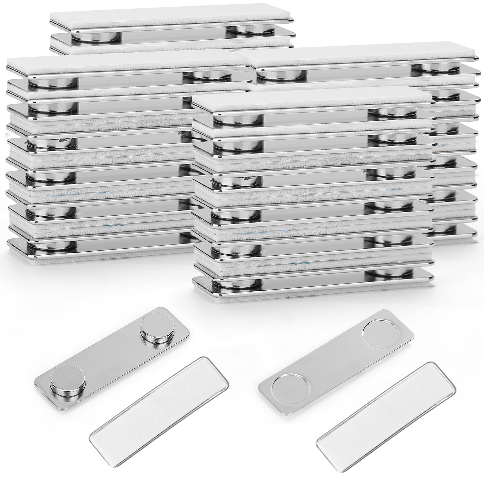 Colgador de cuadros magnético para pared, sistema para colgar cuadros y pósteres magnéticos, imanes de pared resistentes, diseño antideslizante - 4,5 x 1,3 cm (Paquete de 24)
