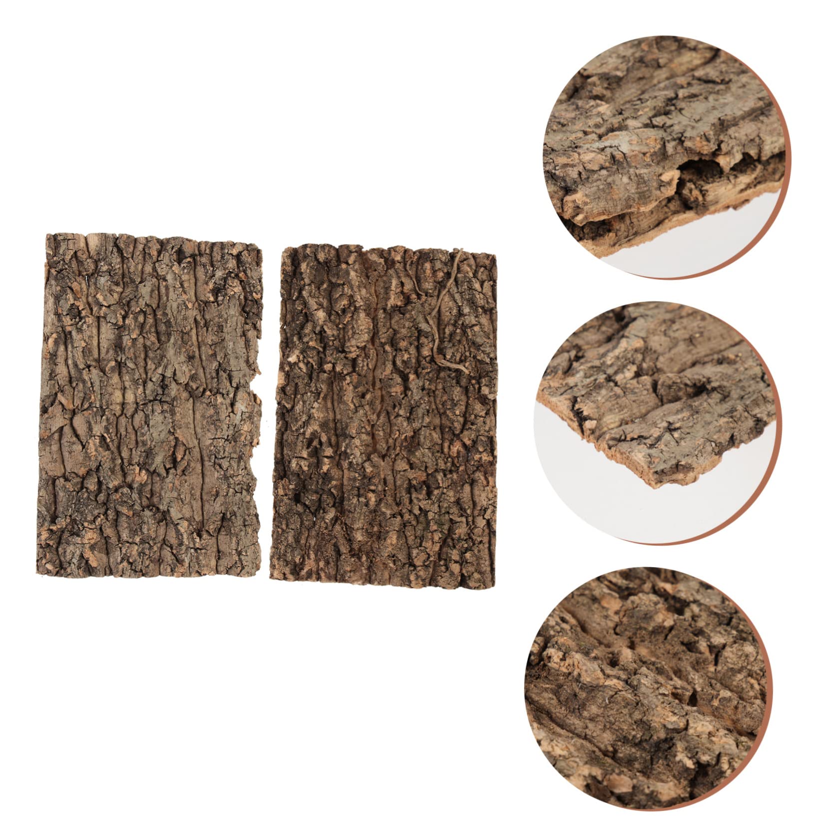 Abaodam 2pcs Bearded Dragon Tank Basking Platform Large Reptile Hide Decor Tree Bark Wall