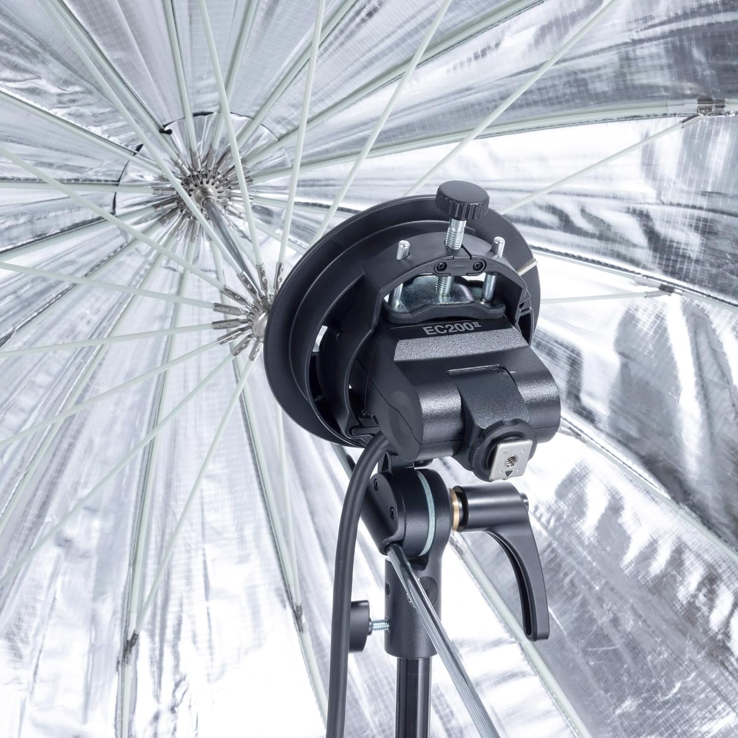 Godox EC200 II Extension Flash Head 200W for AD200Pro II Pocket Flash – 2m Extension Cable, Metal Cold Shoe & 1/4” Threaded Mount, Ideal for Outdoor & Studio Photography