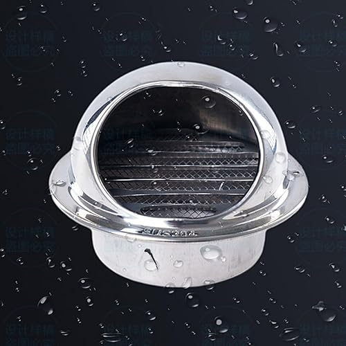 KDDEON 304 Stainless Steel Waterproof Ventilation Chimney Cowl,Round Wall Vent Cap,Range Hood Exhaust Pipe Hood Bathroom Chimney Cover,with