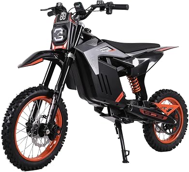 Electric Dirt Bike for Teens & Adults, 3000W 48V 30Ah Electric Motorcycle for Dirt Tracks & Farm, 34 MPH & 31 Mile Range, 14"/12" Knobby Tires, Hydraulic Disc Brakes, 3 Speeds, Mini Bike for Off-Road