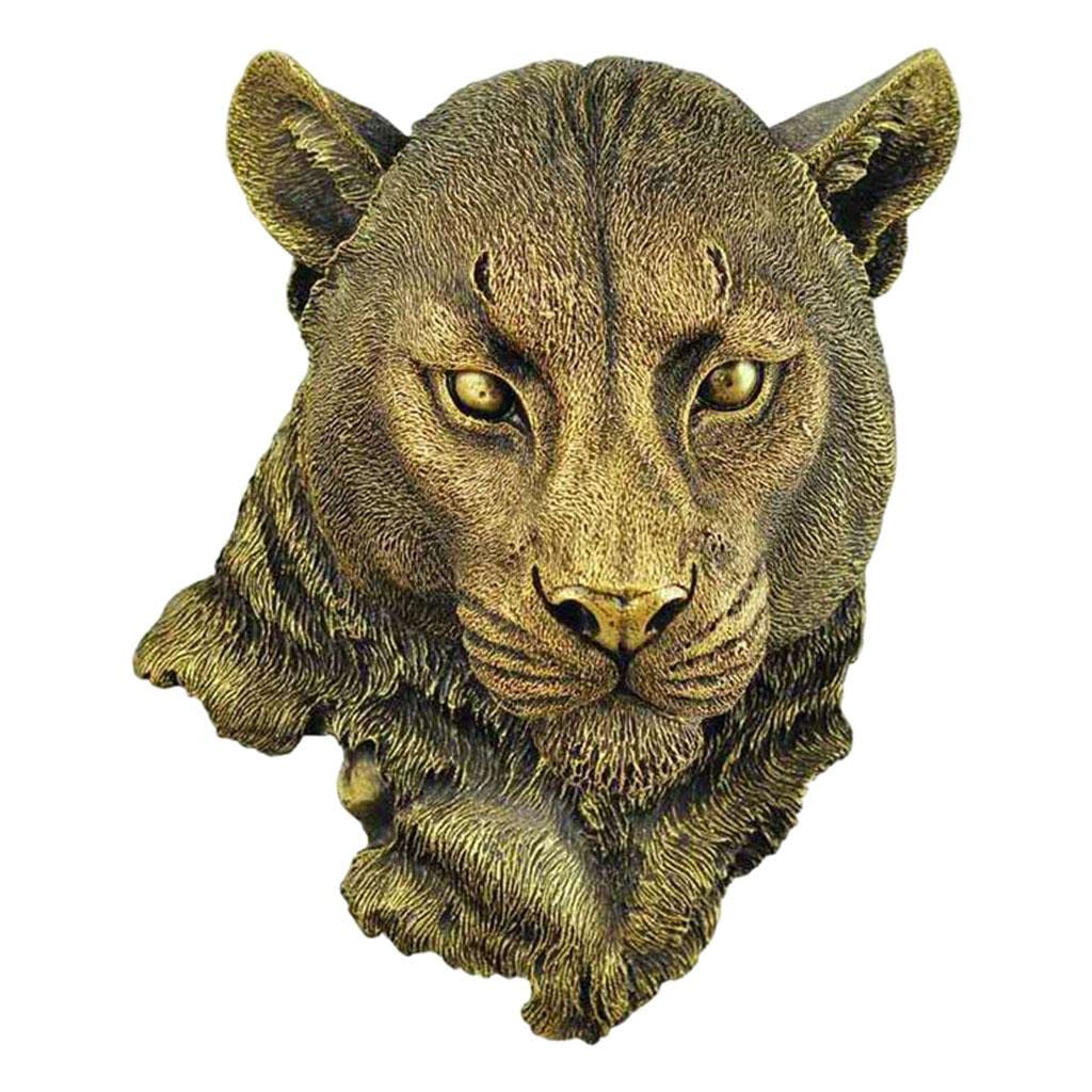 WOVEBIUS Głowa zwierzęcia montowana na ścianie statuetka 3D figurki dom salon dekoracja lampart