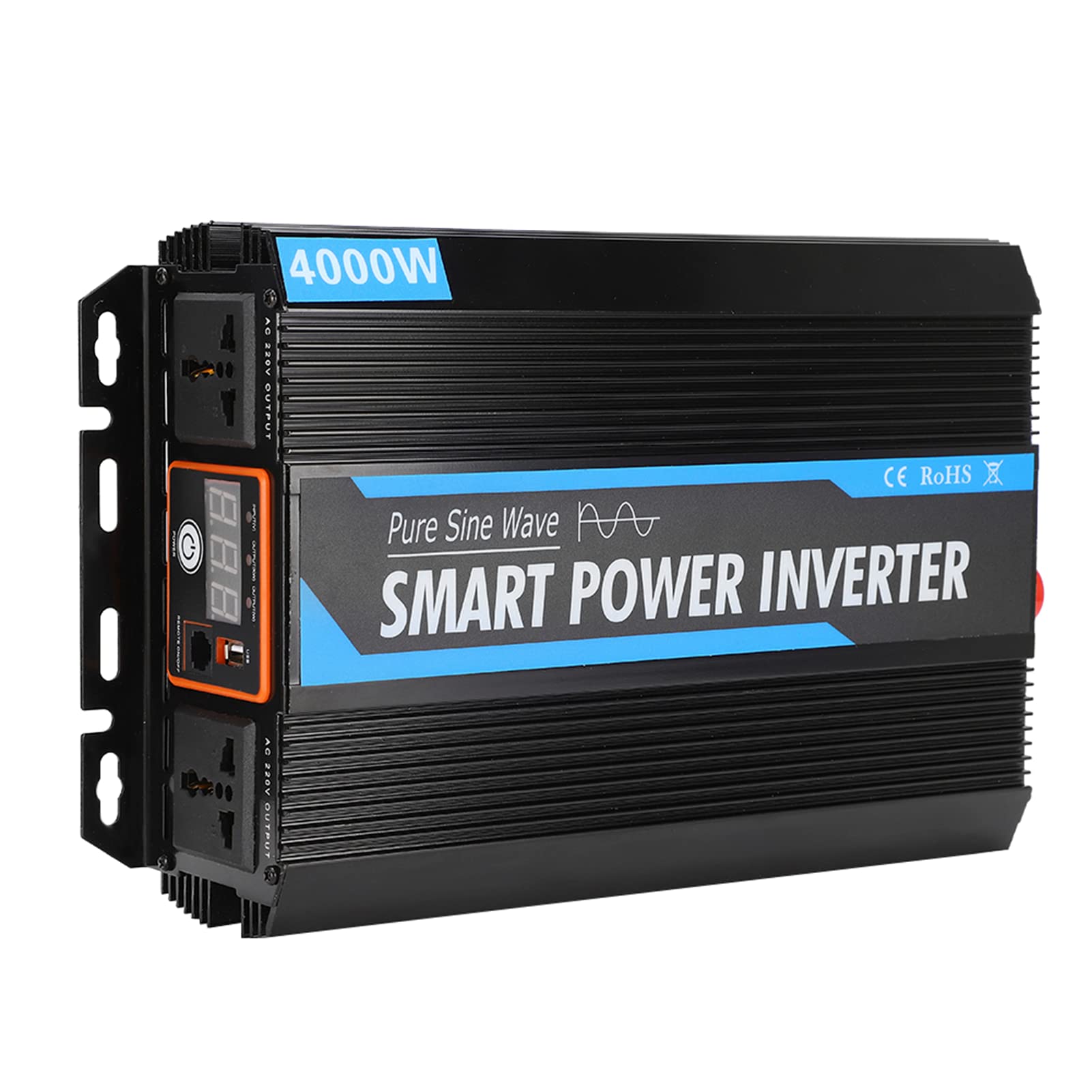 Yinhing Przetwornica Napięcia Czystego Sinusoidalnego 12 V na 1500 W do Samochodów Kempingowych i Użytku Domowego, Idealna do Sprzętu AGD, Narzędzi i Kempingu