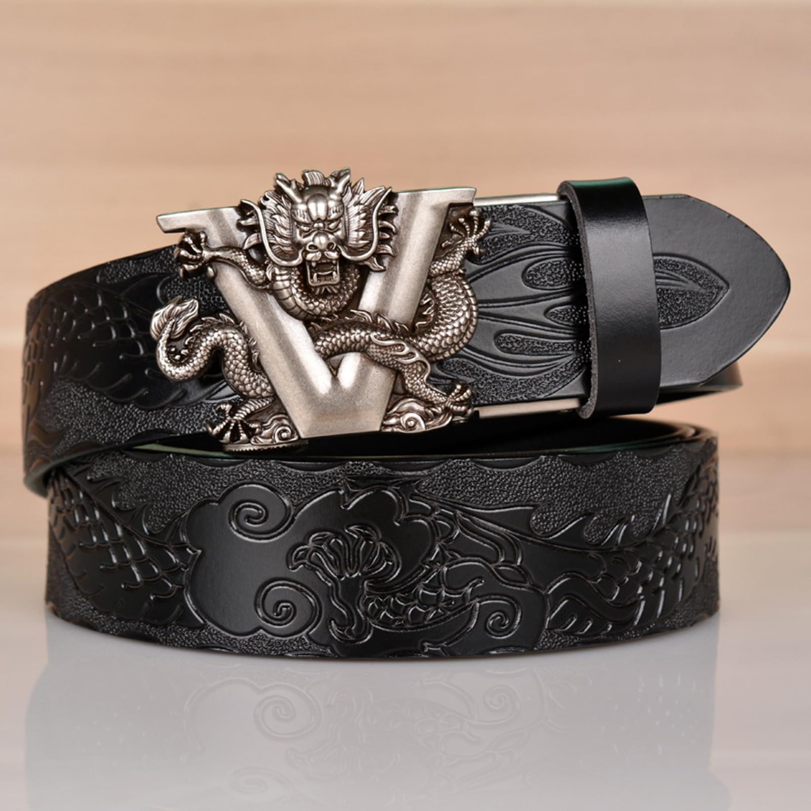 designer mens black belt