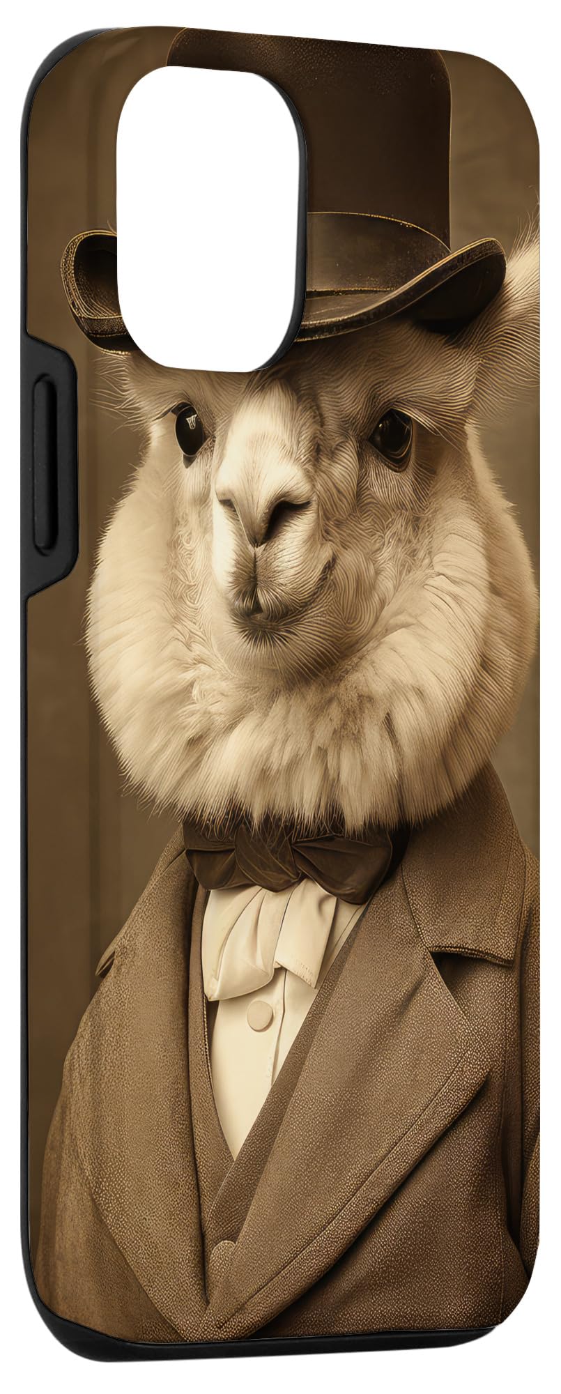 iPhone 14 Funny Alpaca Farm Victorian Animal Portrait Vintage Alpaca Case - Image 3