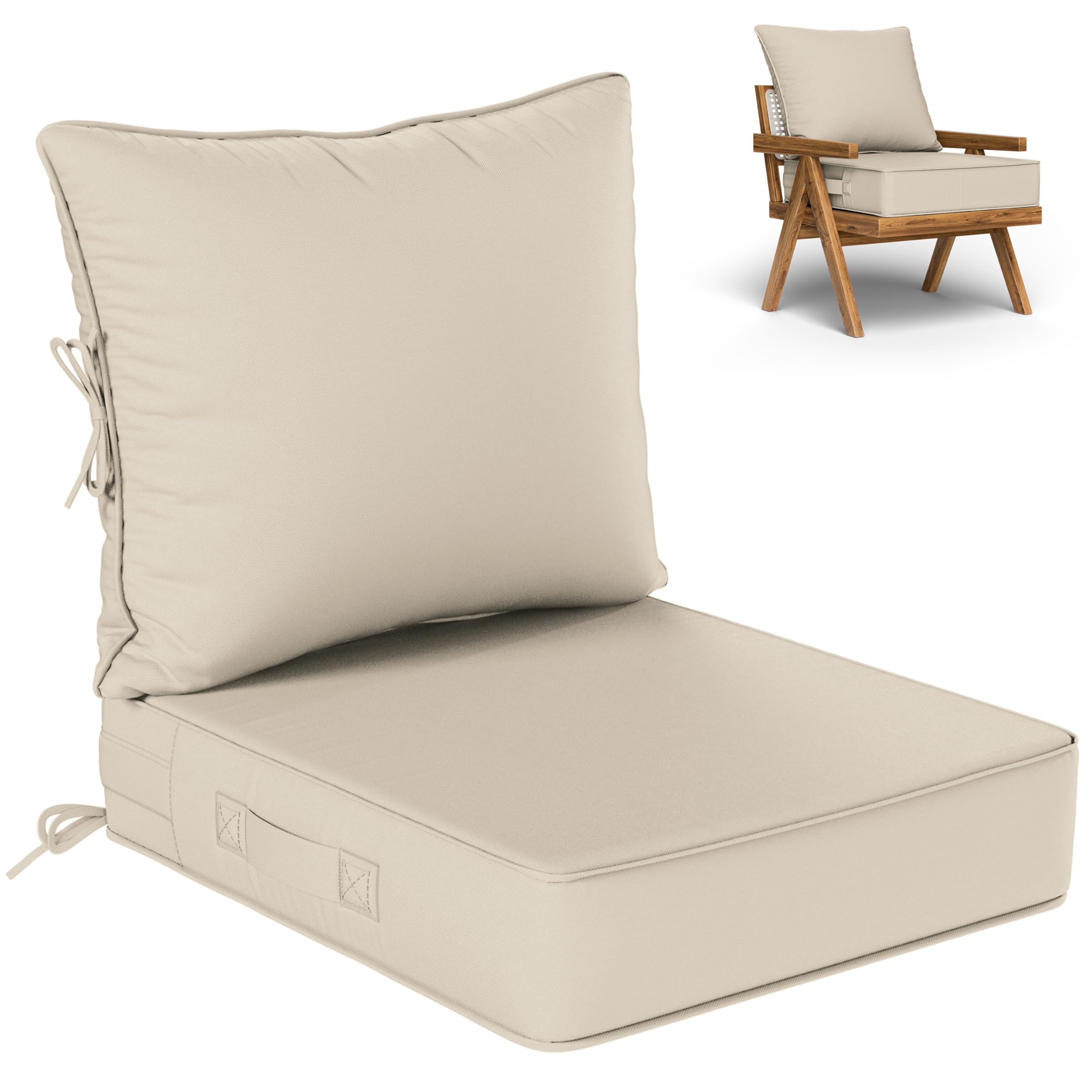 Kimunuk Outdoor Seat Cushion Set 22x24 Inch