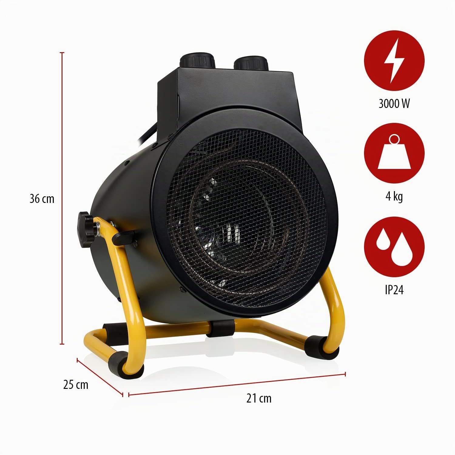 Tristar Termoventilatore KA-5061, 3000 watt, Ceramico, 3 modalità