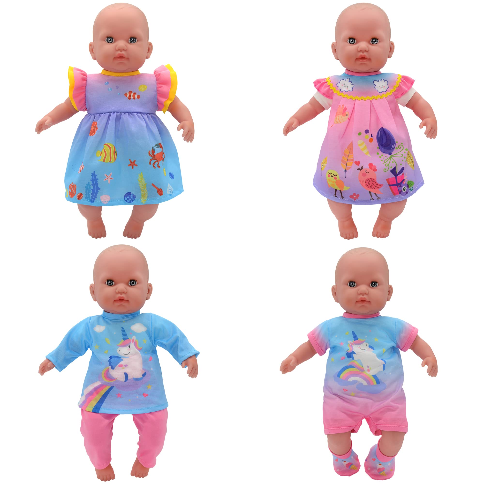 Ensemble de vêtements de poupée ours - SURENHAP - pour bébé jouet - blanc - nouveau-né 0-3 mois - Jeux - Jouets