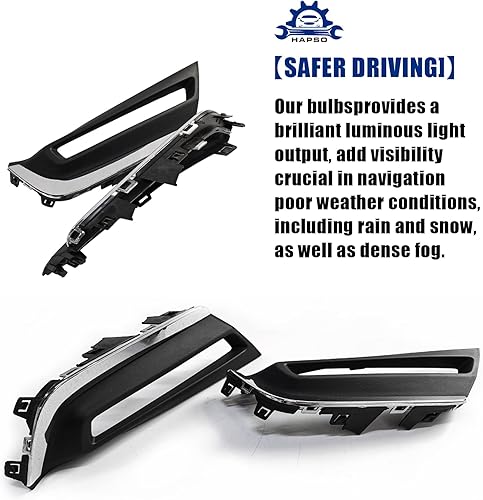 Miniatura 4 de Lámpara antiniebla LED, faros antiniebla, lámparas de conducción + conjunto de bombillas, bisel negro, lente transparente para Honda CRV CR-V 2017