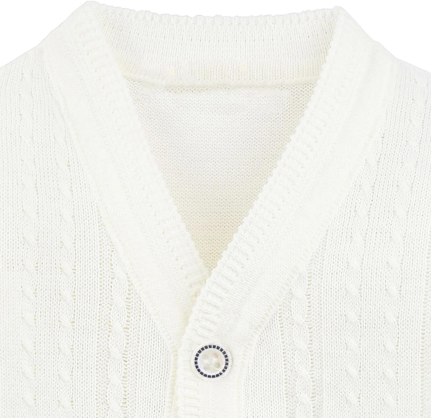 Lilax Baby Boy Cable-Knit Basic Knit Cardigan Sweater - Image 3