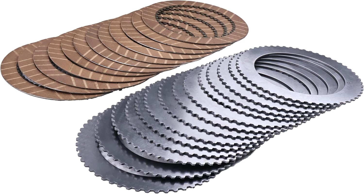 12X Transmission Friction Plates & 14X Counter Plates 445/03205 445/12307 44512307 44503205 Compatible With JCB Backhoe 1400B 1550B 1600B 1700B 214 215 216 217 3C 3CX 3D
