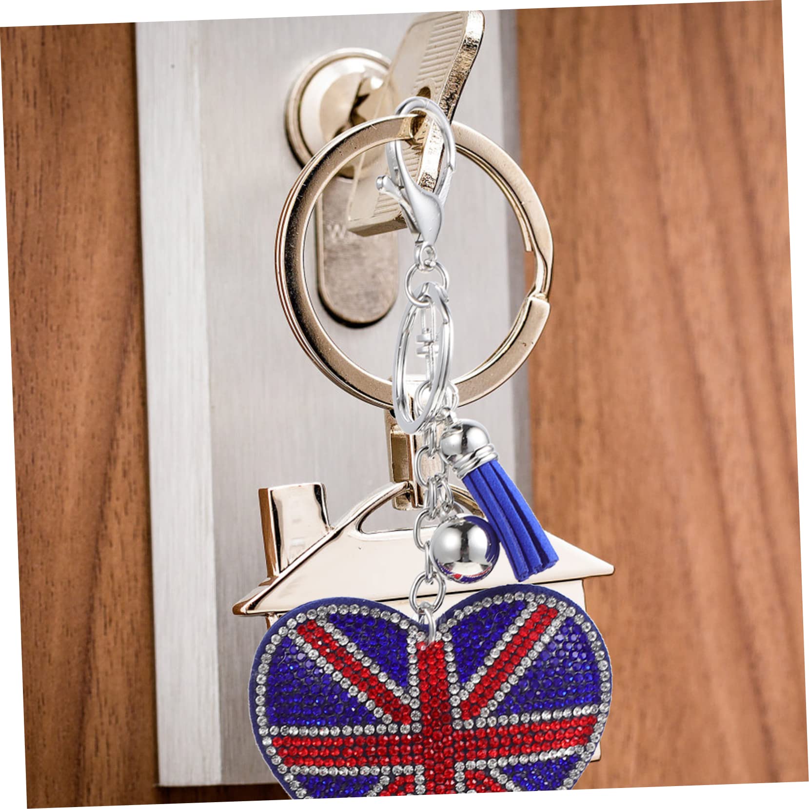 Schlüssel Bund Dekoration Union Jack-souvenirs Schlüsselanhänger Weinachts Weihnachten Schlüsselringe Dekorativer Schlüsselring Legierung