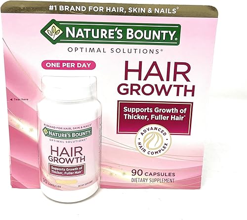Suplemento para el crecimiento del cabello Nature's Bounty, 1 por día, clínicamente demostrado para apoyar un cabello más grueso y abundante
