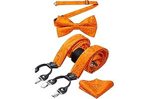 Orange Suspenders and Bow Tie