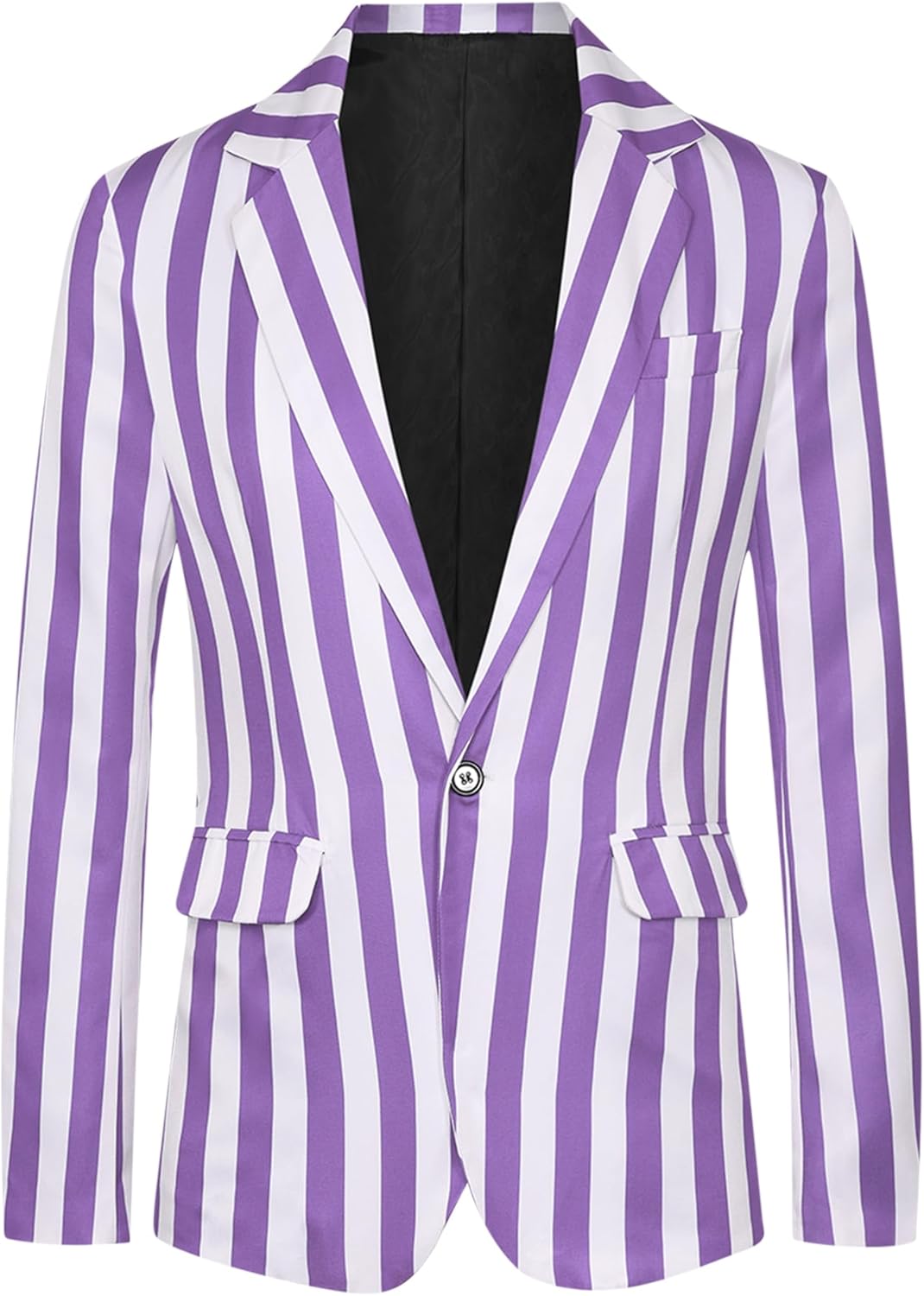 Lars Amadeus Striped Blazers for Men's One Button Business Stripes Patterned Sports Coats